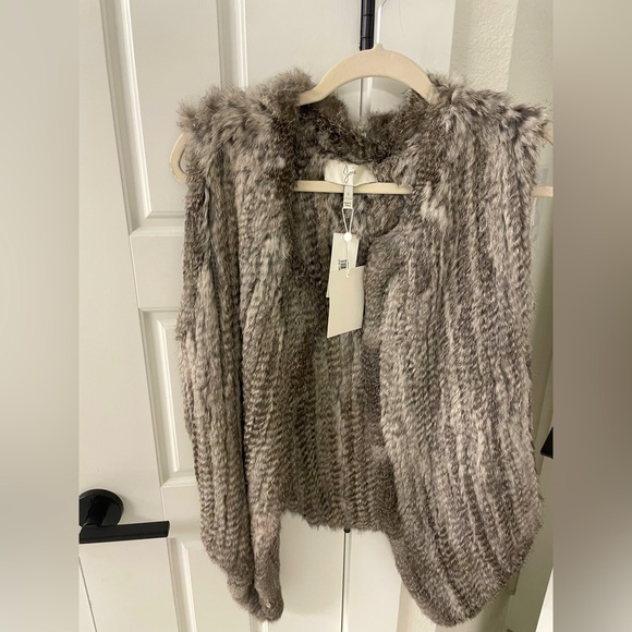 Real rabbit fur vest